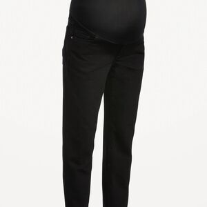 Maternity Full-Panel OG Straight Jeans, Black, 2 Long